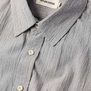 NWOT Taylor Stitch California shirt in midnight micro stripe, size 42/Large/L
